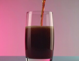 Soda pouring into glass