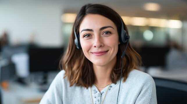 Customer Service Representative in Modern Call Center