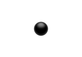 Black Sphere 3D Render PNG on Transparent Background,
