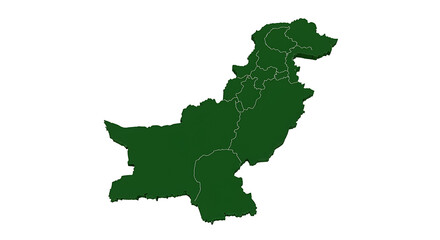 Pakistan Map: A Deep Green Silhouette