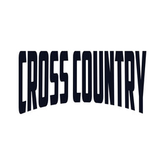 CROSS COUNTRY T shirt design vector