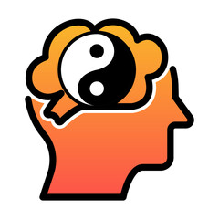 Yin Yang Mental Health Awareness Concept