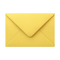 Yellow envelope isolated on transparent background