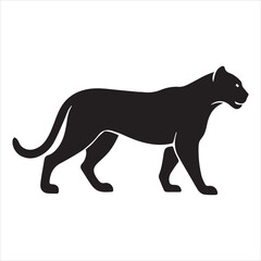 Obraz premium jaguar icon silhouette vector