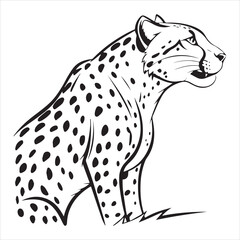 Fototapeta premium jaguar icon silhouette vector