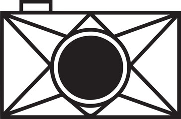 Geometric Camera Icon for Photography Enthusiasts and Creative Visual Storytellers in Digital Media