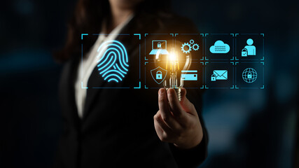 System for safeguarding digital identity using fingerprint authentication, encryption, and secure access protocols across cloud, device, and personal data environments Latch