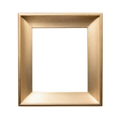 Elegant Gold Picture Frame Isolated on Black Background for Display