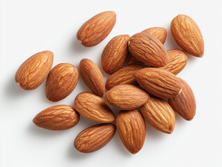 Fototapeta premium almonds on white background