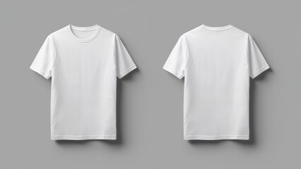 Fototapeta premium Blank White T-Shirt Mockup