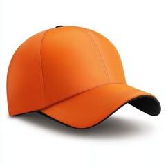 Fototapeta premium A vibrant orange cap suitable for sports and outdoor adventures during sunny days