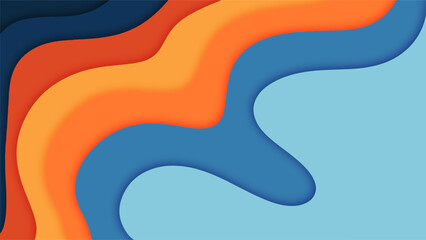Layered Background of Organic Shapes in Multi-Color Gradients.
