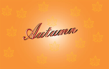 autumn leaves with word 