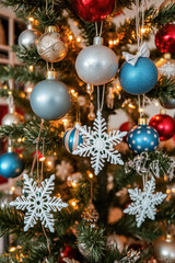 Christmas Tree Decorated with Ornaments