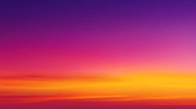 Vibrant gradient sky with hues of purple pink orange and yellow sunset sunrise