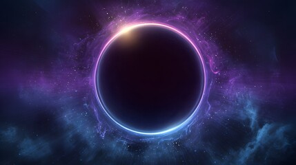 Fototapeta premium Abstract circular design with glowing nebula.