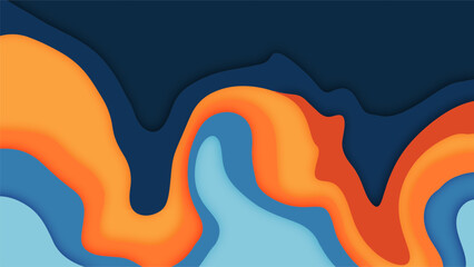 Layered Background of Organic Shapes in Multi-Color Gradients.