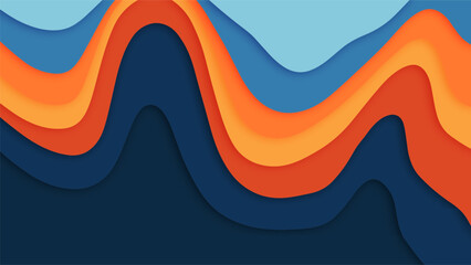 Layered Background of Organic Shapes in Multi-Color Gradients.