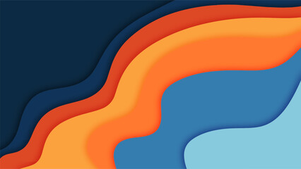 Layered Background of Organic Shapes in Multi-Color Gradients.