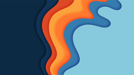 Layered Background of Organic Shapes in Multi-Color Gradients.