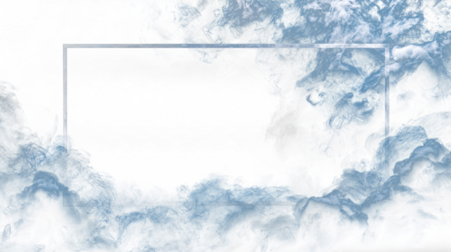 Dark smoke or fog frame design isolated on black background. Black smoke border with empty space for design. Mockup, template. Smoke backdrop. Spooky smoke frame. PNG