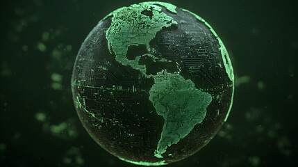 Digital representation of the earth.