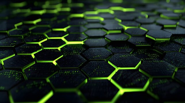 Close-up view of a honeycomb-patterned surface. - Powered by Adobe
