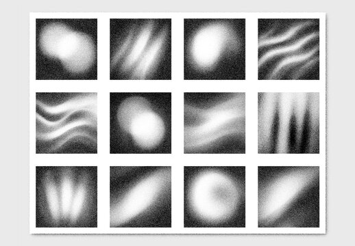 Vector collection of abstract stipple noise texture backgrounds