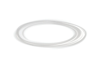 Naklejka premium Light white Twirl. Curve light effect of white line. Luminous white circle. Light white pedistal, podium, platform, table. Vector PNG. Vector illustration