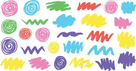 Obraz premium Colorful Hand Drawn Doodles & Scribble Shapes - AI Generative 
