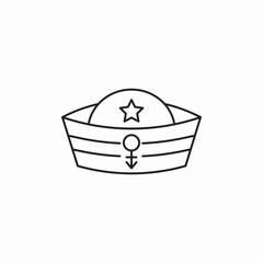 icon vector sailor hat 
