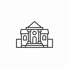 icon vector school building 