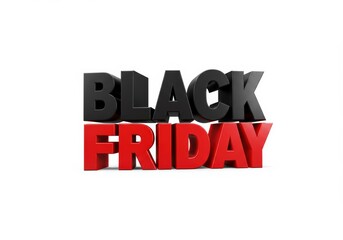 Fototapeta premium Black Friday in bold 3d text, perfect for advertisements and promotions