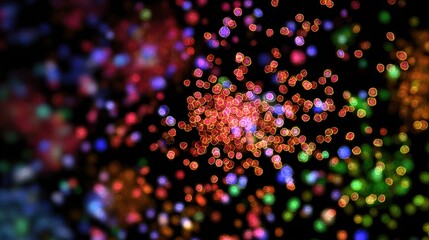 Focused view on a single nanoparticle emitting color shifts with pH fluctuations in tumor tissue enhancing visualization of the tumor microenvironment during in vivo studies.