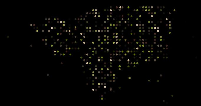 Flowing circles generative Guinea Bissau map design