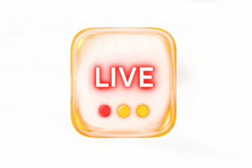 Live button sign on a transparent background. live stream Live Icon. Social media concept. Vector illustration.