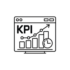 Visual Representation of Key Performance Indicators a Rising Trend and Monitoring Time
