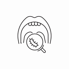 icon vector  mouth bacterias examination 
