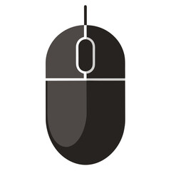 Computer Mouse on White Background