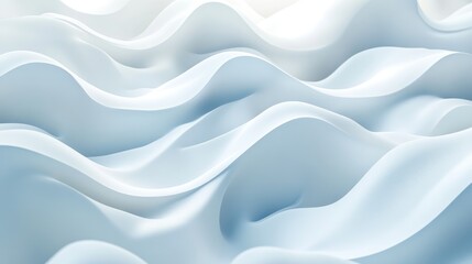 Fototapeta premium Abstract Wavy Fluid: An ethereal display of undulating waves and soft curves, a serene embodiment of fluidity and movement, evoking a sense of tranquility and elegance.