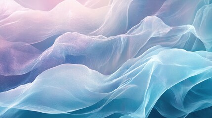 Fototapeta premium Abstract Ethereal Whispers: An artistic, light-filled display, where translucent, flowing forms dance in a soft, pastel color palette, inviting contemplation and calmness.