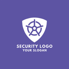 cyber digital security lock logo design vector