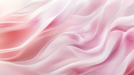 Fototapeta premium Elegant Pastel Fabric: Delicate fabric, swirling and flowing gracefully in soft pastel shades of pink, evokes a sense of ethereal beauty and subtle elegance.
