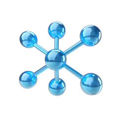 scientific 3d model of a hydrogen molecule