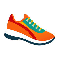 Running Shoes on White Background