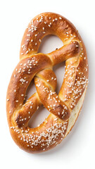 German Pretzel on White Background Minimalist
