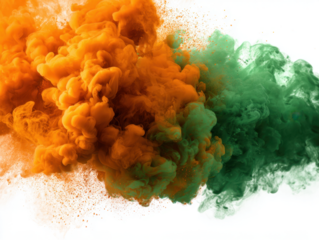 Realistic orange and green smoke smoke isolated on transparent background --ar 4:3 --v 7 Job ID: 1f3681b0-e4c2-401a-bbeb-cda17414f1db