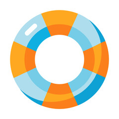 Obraz premium Swim Ring on White Background