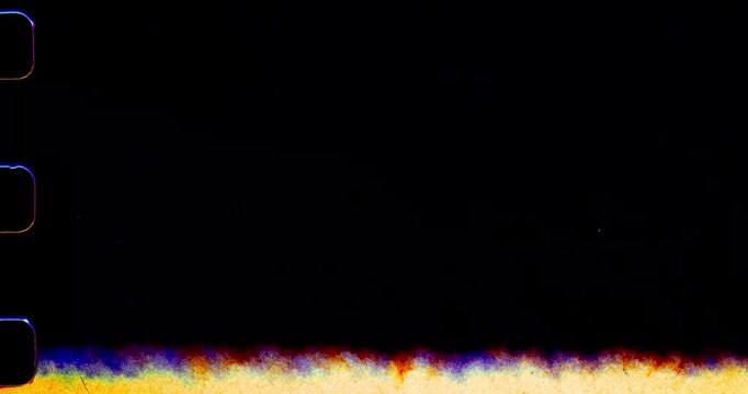 Super 8mm Noise, Dirt, Dust, Scratches, Old Film, Grain, Light Leaks, Film Burn Overlays & Transitions. Authentic Retro Vintage Cinematic VHS CRT Light Burns with Camera Reel Rolling Textures - 4K