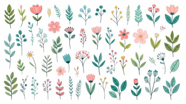 Floral design collection illustration